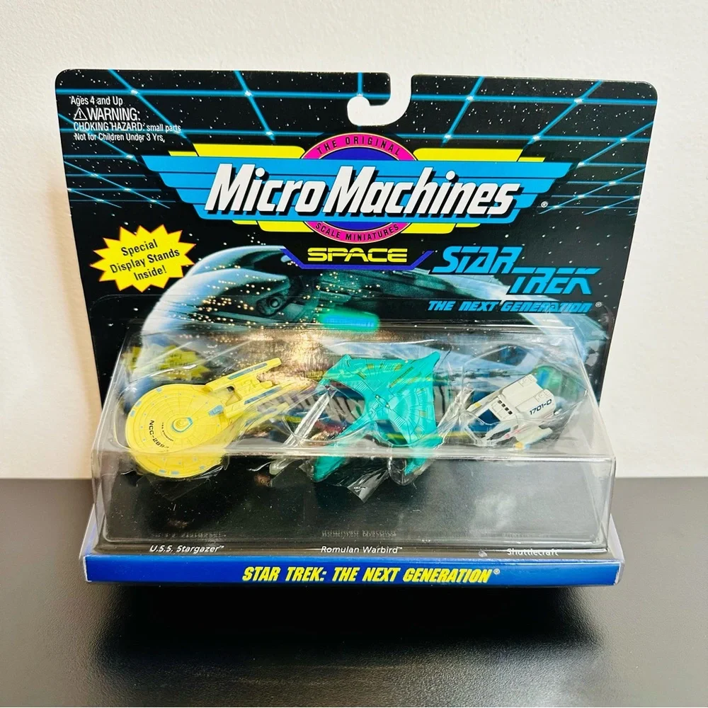 Micro Machines Star Trek The Next Generation STARGAZER WARBIRD SHUTTLECRAFT New! - Picture 2 of 7